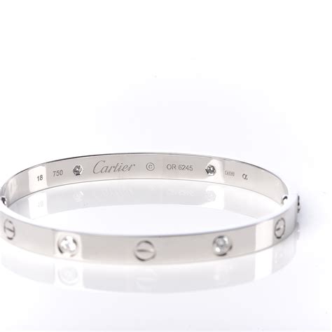 white gold love bracelet cartier|thin diamond bracelet white gold.